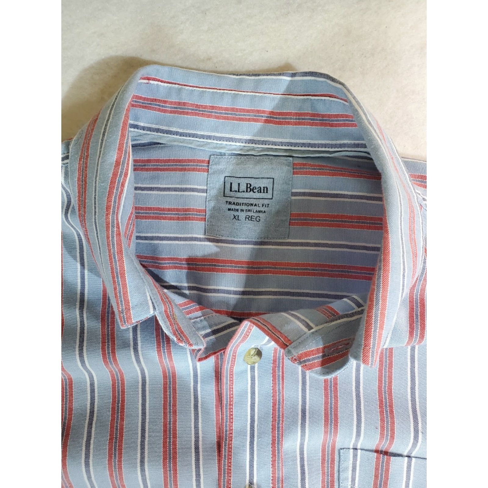 Vintage VINTAGE LL Bean Signature Mens Button-up Red Striped Cotton Shirt Long Sleeve XL Size Mens Red Plaid 90s Camping Outdoors USA Shirt Mens Size US XL / EU 56 / 4 - 3 Thumbnail