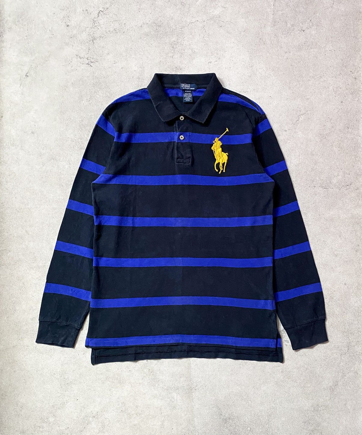 Polo Ralph Lauren Vintage Polo Ralph Lauren Stripe Rugby Polo Longsleeve Size US L / EU 52-54 / 3 - 1 Thumbnail