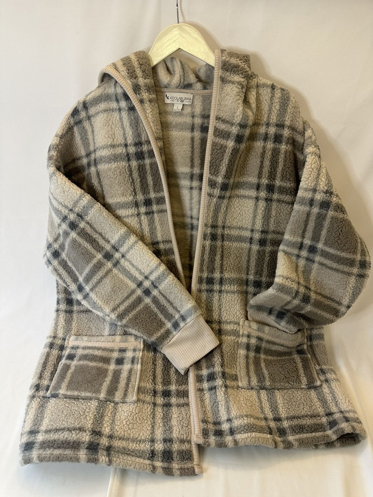 Koolaburra koolaburra by ugg Plaid Sherpa hoodie Jacket Size L / US 10 / IT 46 - 1 Thumbnail