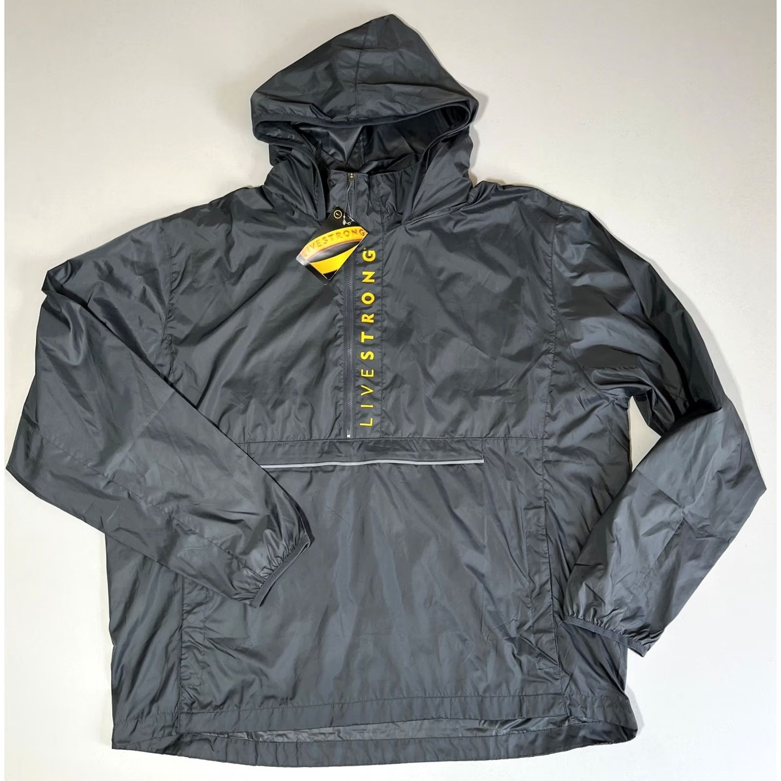 Nike NWT Men's Vintage Nike LiveStrong Anorak Pullover Hooded Jacket Sz XXL - Gray - Condition: New Size US XXL / EU 58 / 5 - 3 Thumbnail