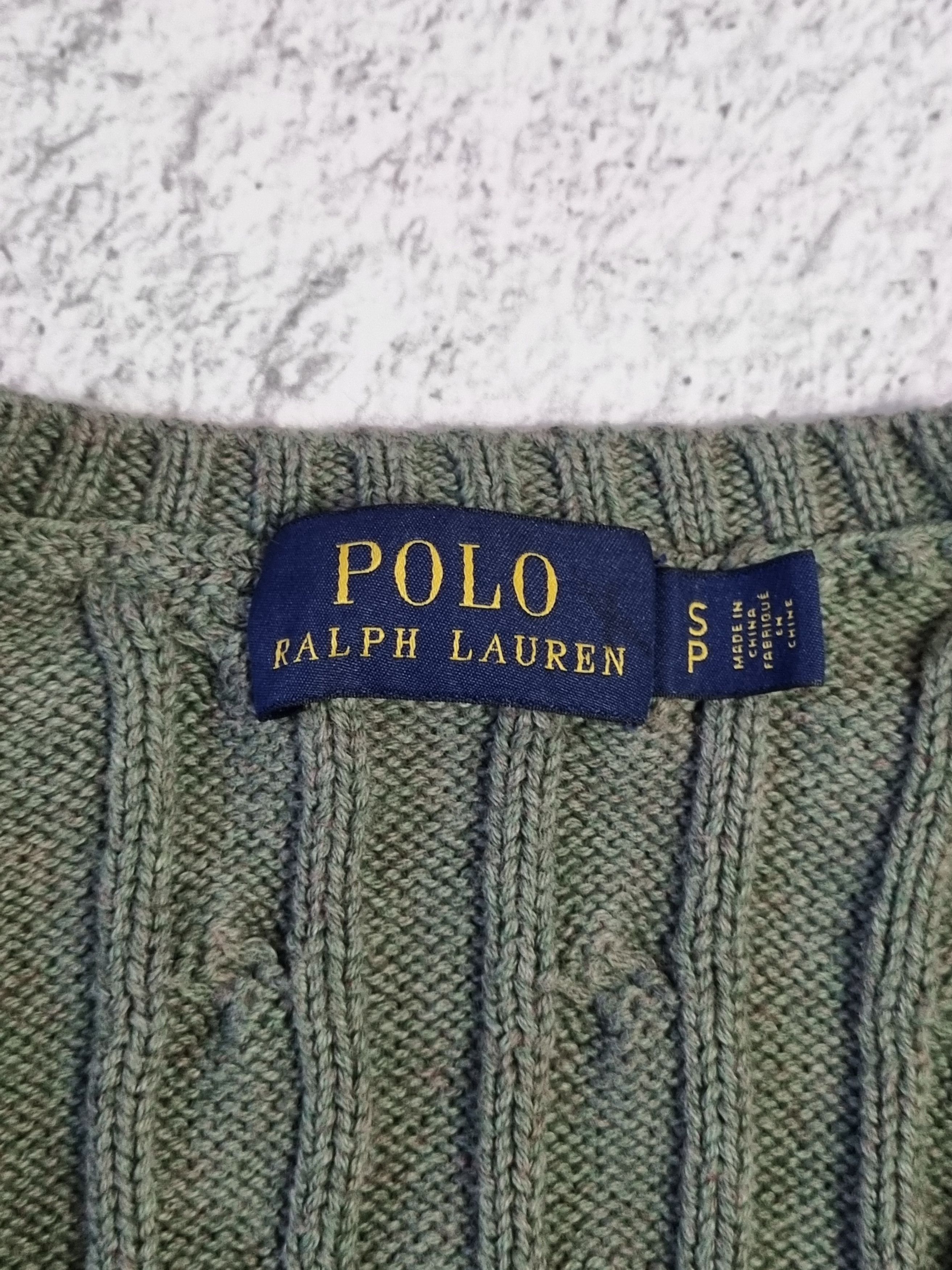 Polo Ralph Lauren Polo Ralph Lauren Braided Cable Knit V Neck Cotton Sweater Size S / US 4 / IT 40 - 4 Thumbnail
