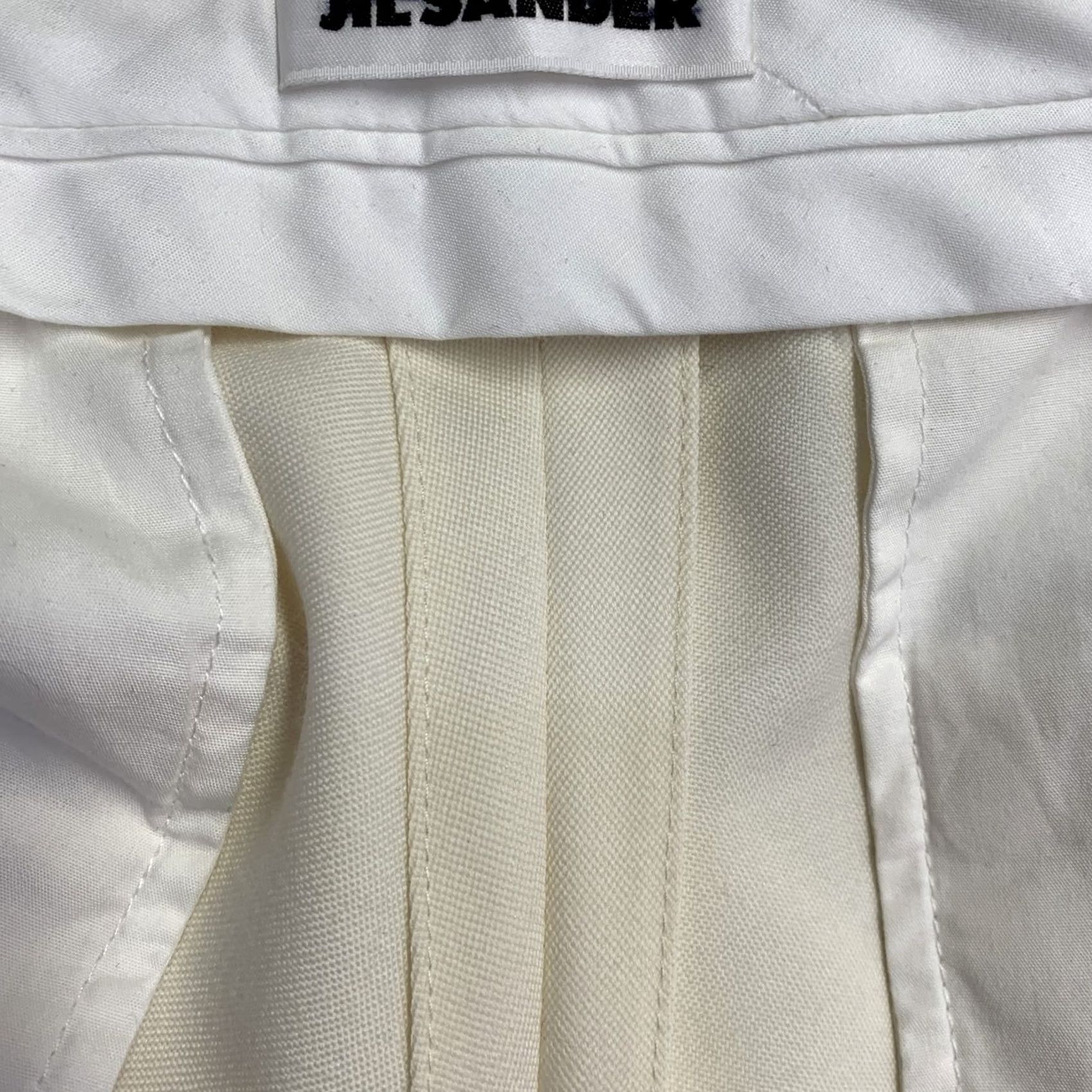 Jil Sander JIL SANDER Pants Cream Size 8 Wool Flat Front Women Size 30" / US 8 / IT 44 - 6 Thumbnail