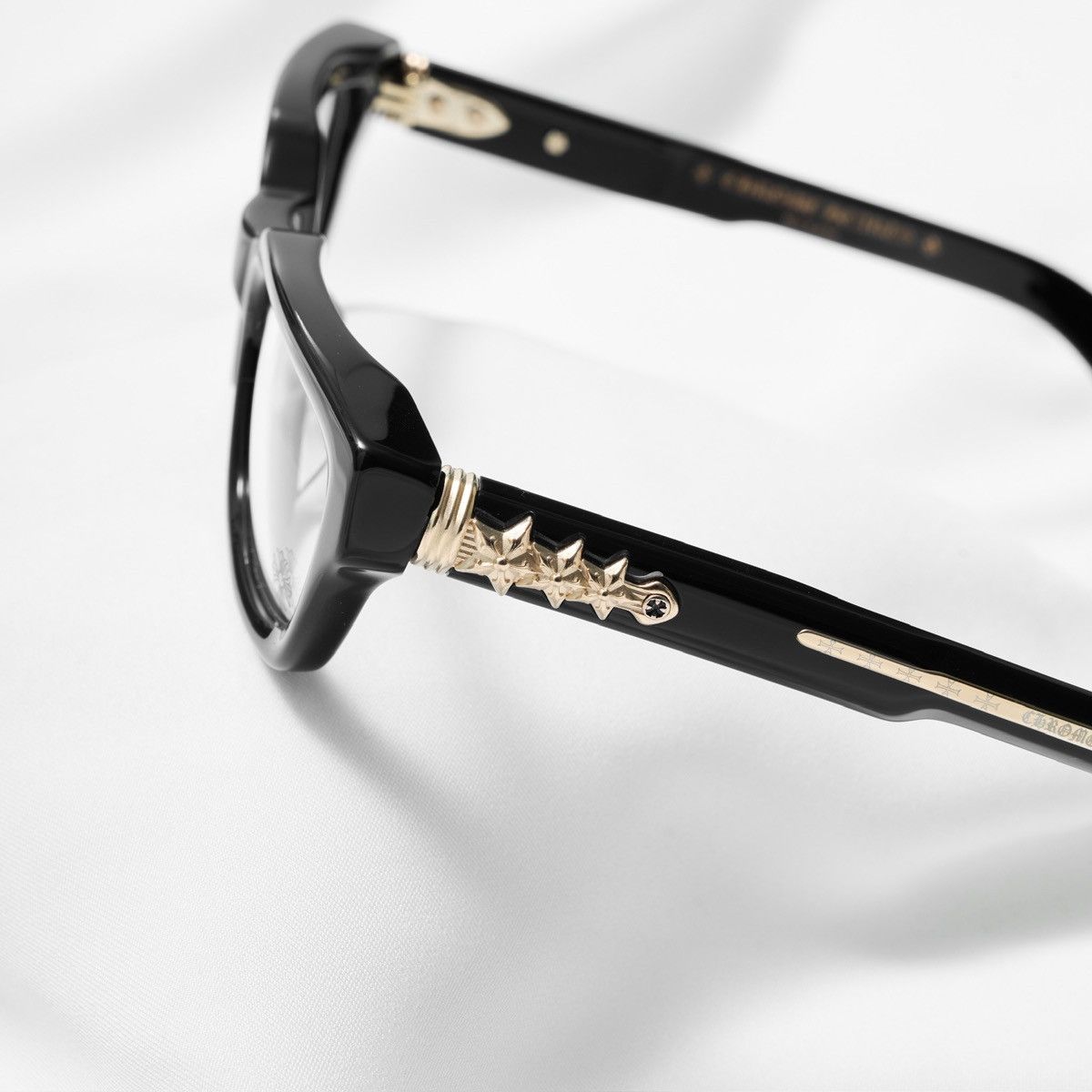 Chrome Hearts CHROME HEARTS ASSTRAORDINAIRE - A BLACK - 18K GOLD PLATED GLASSES Size ONE SIZE - 3 Thumbnail