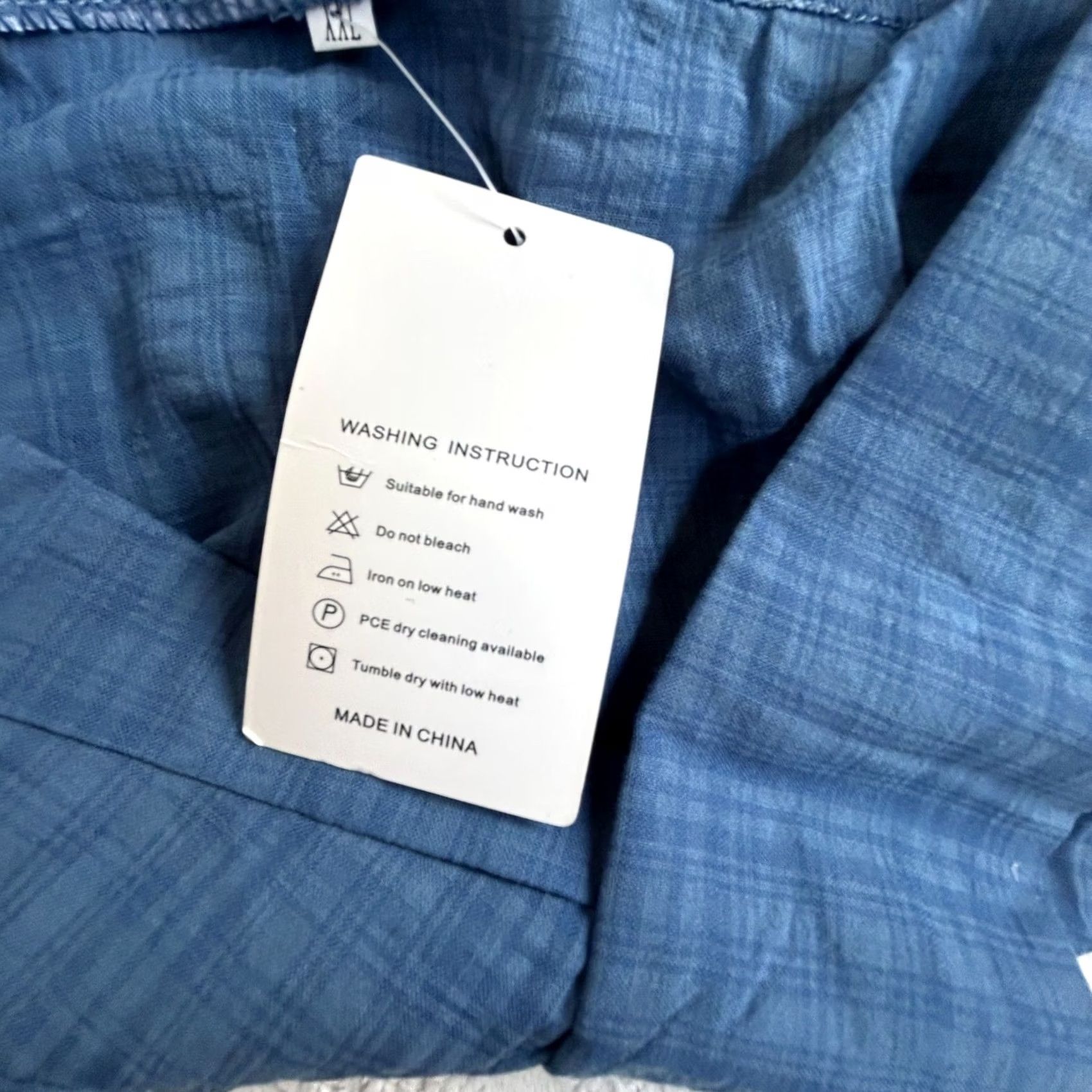 Nique VINTAGE E-Retro Womens Blue Plaid Button-Up Blouse Top With Unique Collar Size XXL New Size XXL / US 16-18 / IT 52-54 - 4 Thumbnail