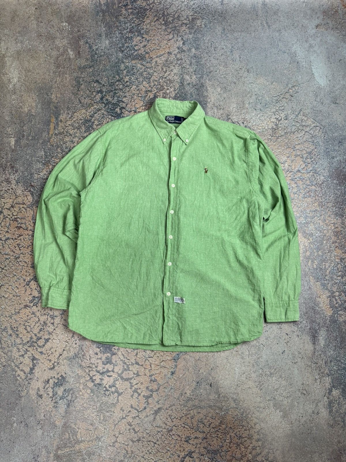 Polo Ralph Lauren VNTG Y2K Polo Ralph Lauren Shirt flannel RARE long SLEEVE Size US L / EU 52-54 / 3 - 1 Thumbnail