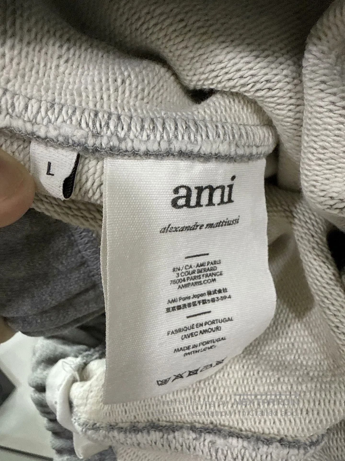 AMI Ami Heart Embroidery Gray Shorts L. Size US 30 / EU 46 - 5 Thumbnail