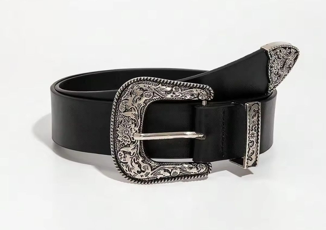 Japanese Brand × Vintage Y2k Retro punk 3.5cm solid western buckle belt 125cm Size ONE SIZE - 4 Thumbnail