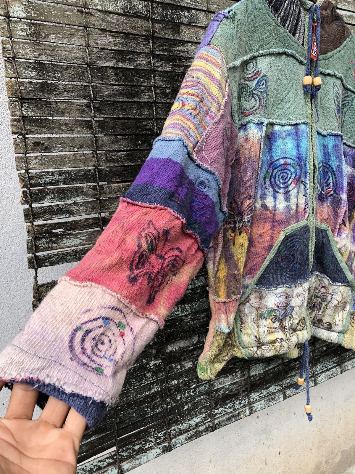 Vintage Vintage Handmade Patchwork Yak’n Yeti Nepal Zipper Hoodies Size US L / EU 52-54 / 3 - 6 Thumbnail