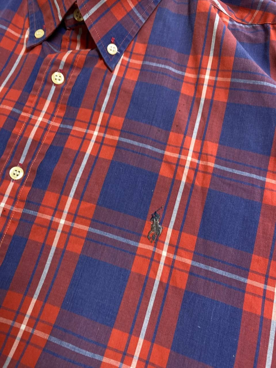 Polo Ralph Lauren × Vintage Vintage 90s Polo Ralph Lauren Plaid Pattern Shirt Button Up Size US M / EU 48-50 / 2 - 10 Thumbnail