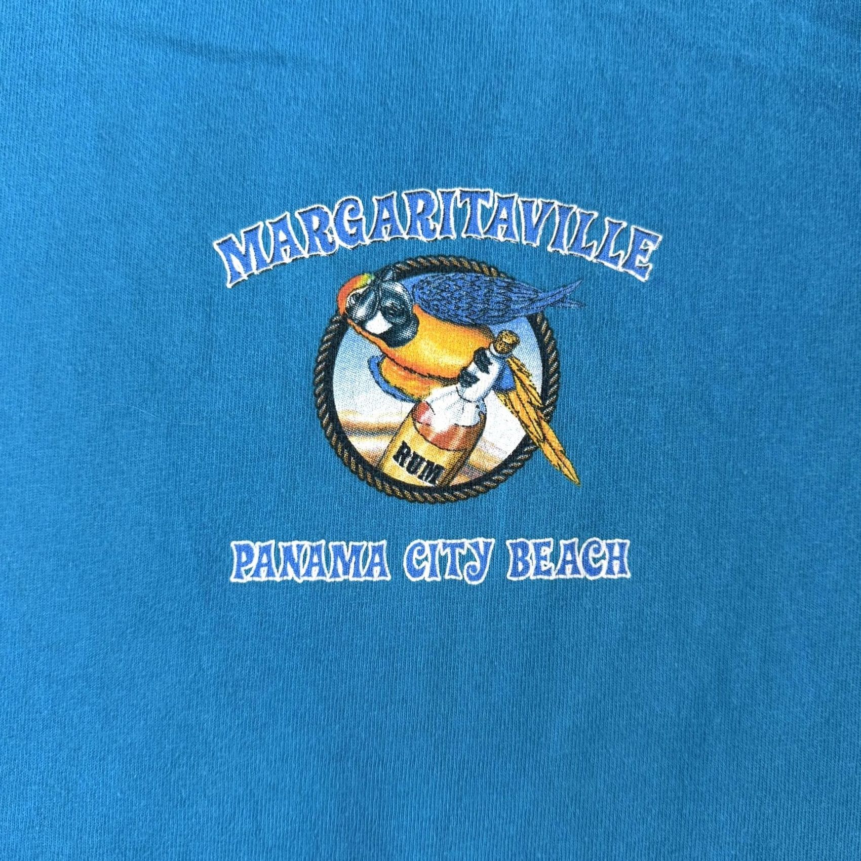 Vintage Margaritaville Shirt Mens Large Blue Panama City Beach Parrot Rum Tee T-Shirt Size US L / EU 52-54 / 3 - 2 Thumbnail