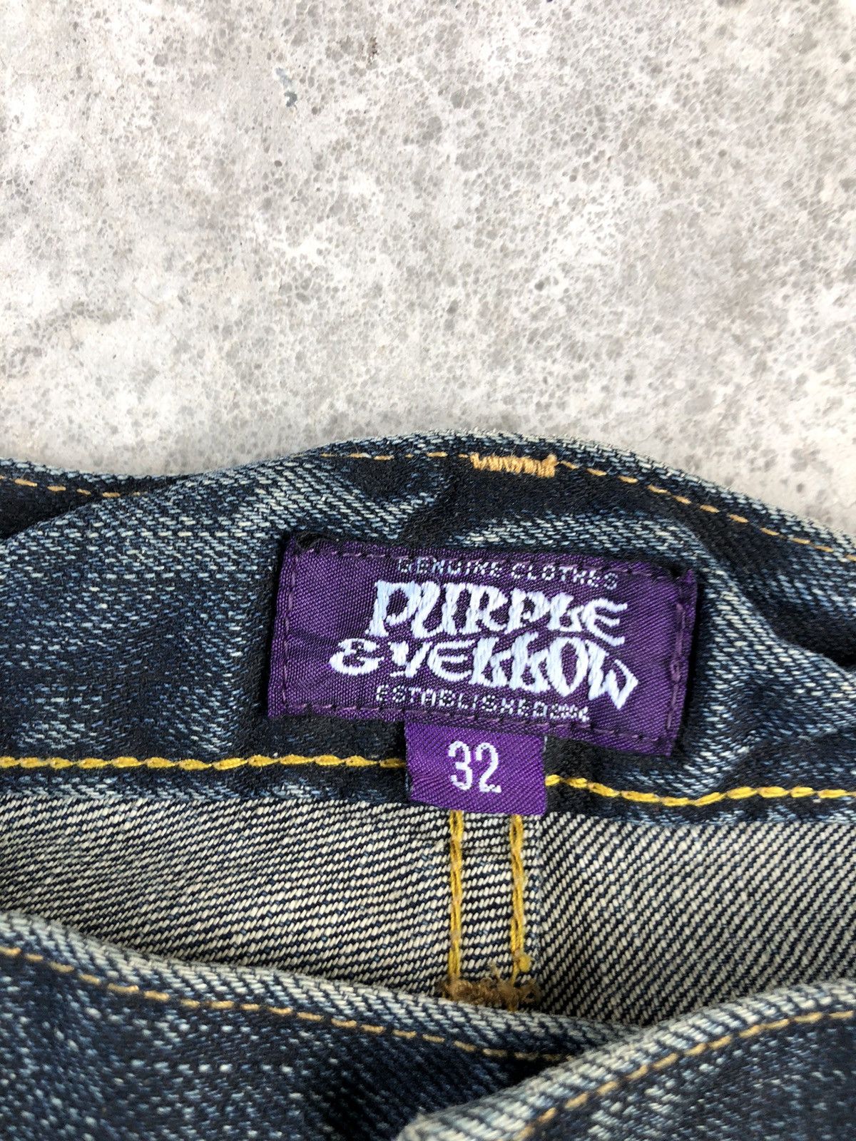 Who Decides War Japanese Purple&Yellow Flared Jeans Distressed Jeans Size US 32 / EU 48 - 15 Thumbnail