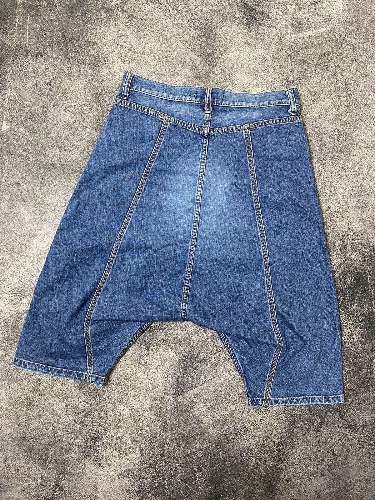CABANE de ZUCCa × Vintage × Zucca Zucca Farmer Drop Crotch Indigo Dyed Denim Short Pants Size US 30 / EU 46 - 4 Thumbnail