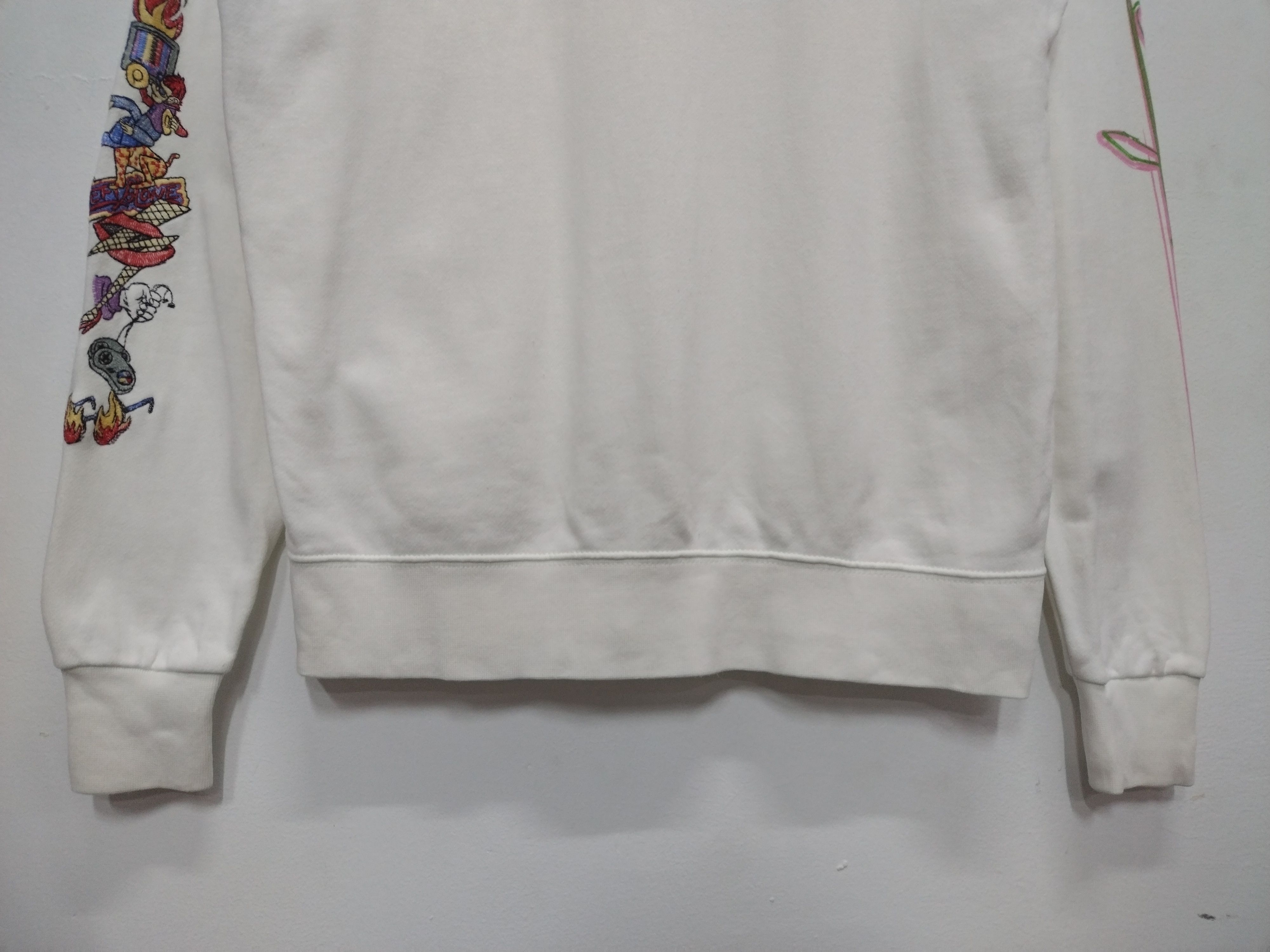Japanese Brand Awesome Left Alone embroidered crewneck sweatshirt Size US L / EU 52-54 / 3 - 7 Thumbnail