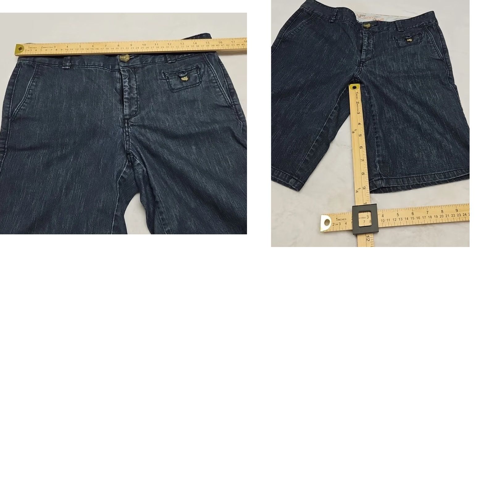 Dockers Dockers Womens Bermuda Jean Short Mid Rise Stretch Shorts Blue Size 6 Regular Inseam 9.5in Denim Cotton Blend Casual Womens Size 28" / US 6 / IT 42 - 8 Thumbnail