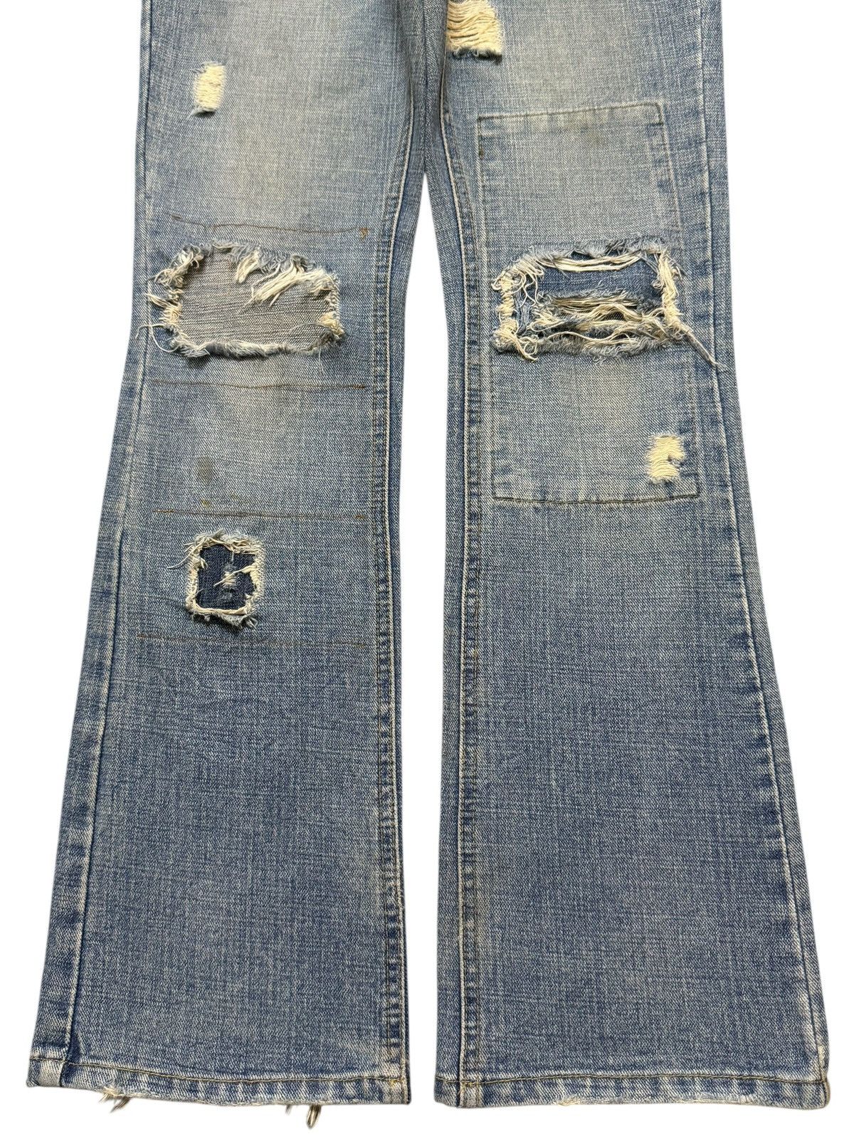 Hysteric Glamour Vintage Y2K Japanese Brand Blue Faded Wash Distressed Flare Size US 28 / EU 44 - 7 Thumbnail