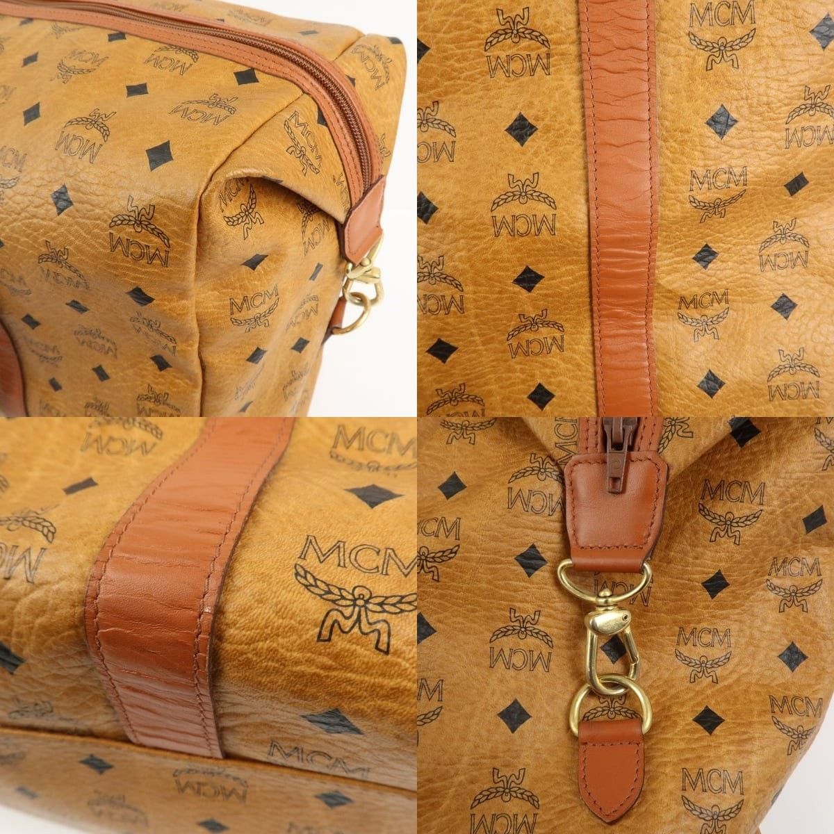 MCM MCM Visetos Coated Canvas Duffle Bag Brown Size ONE SIZE - 6 Thumbnail