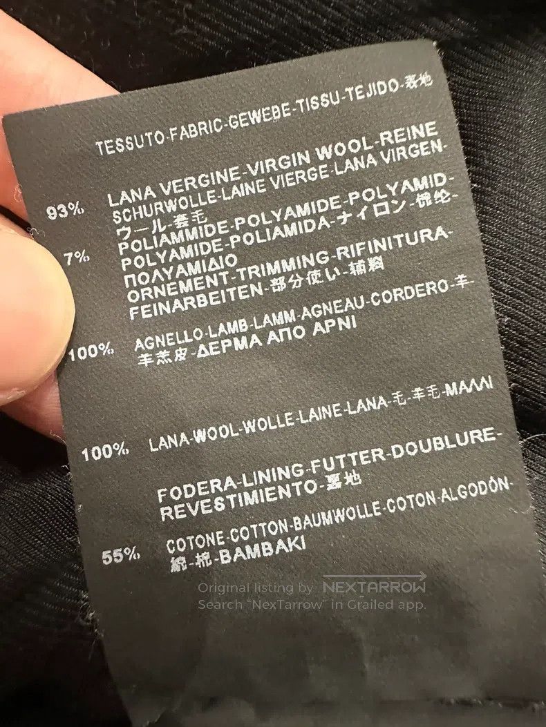 Saint Laurent Paris Saint Laurent Paris Black Wool and Leather Patched Collar Size US M / EU 48-50 / 2 - 5 Thumbnail