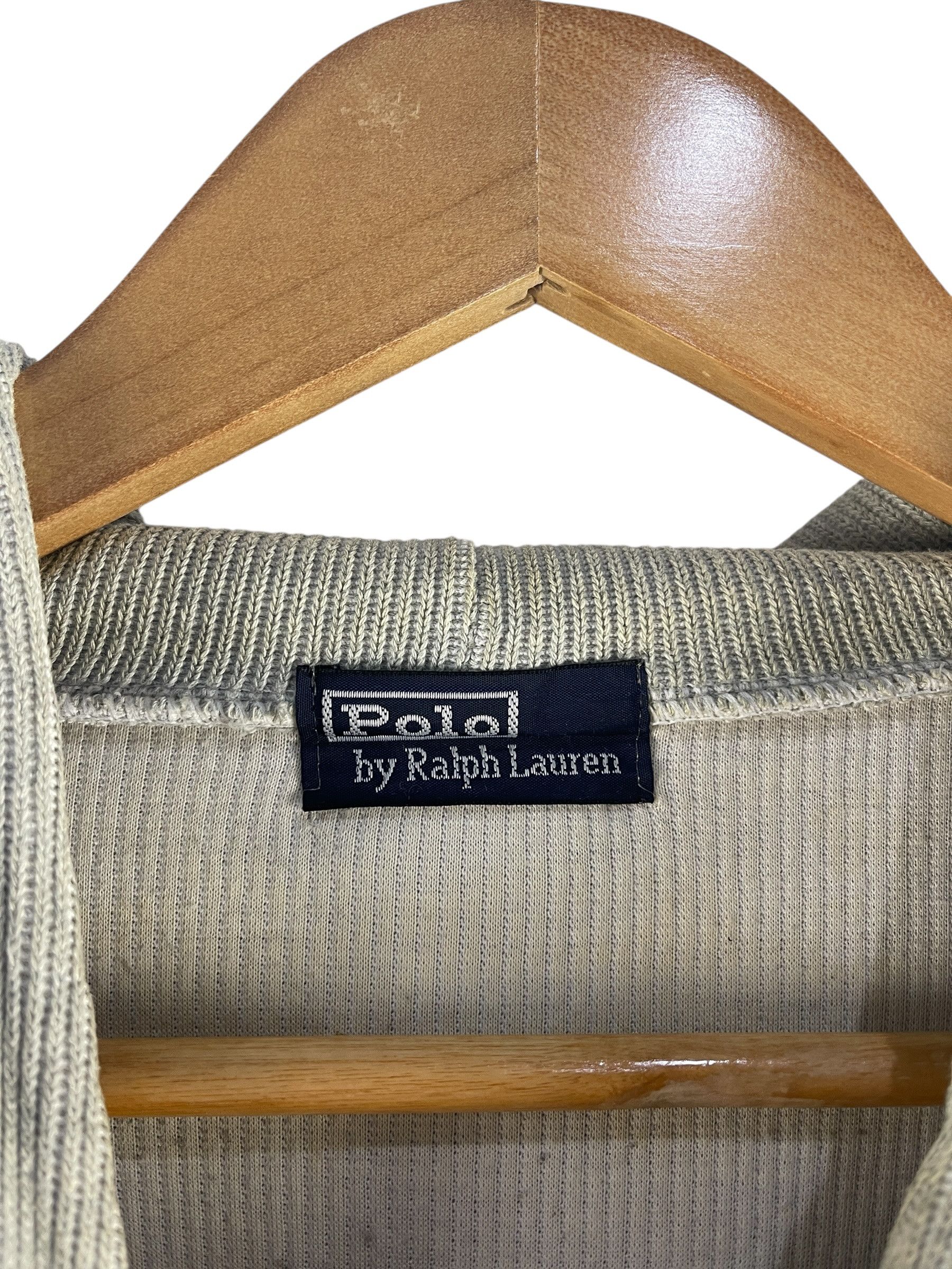 Polo Ralph Lauren Vintage Polo Ralph Lauren Ribbed Button Neck Hoodie Size US S / EU 44-46 / 1 - 14 Thumbnail