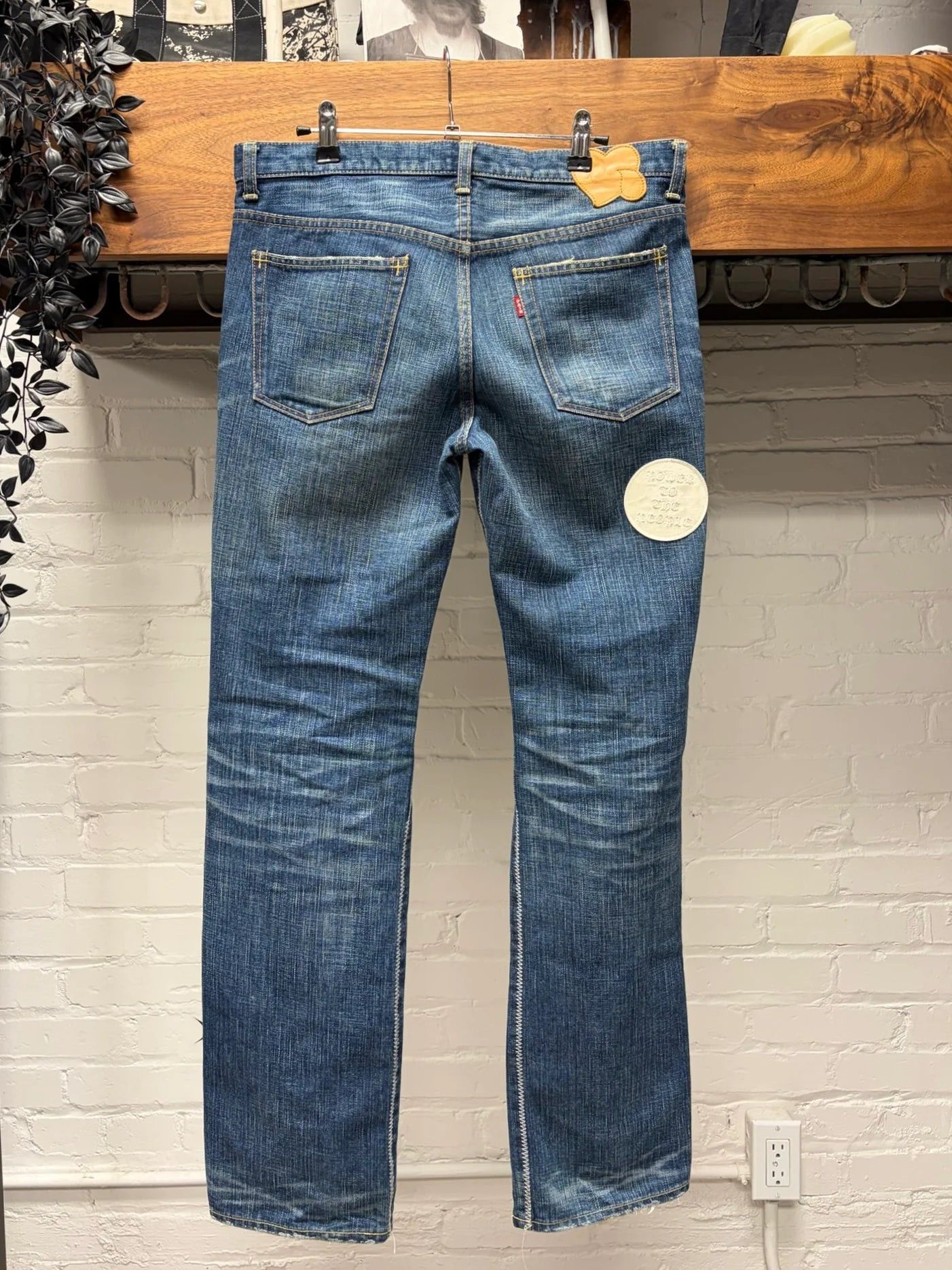 Number (N)ine AW2004 Number (N)ine ‘Give Peace a Chance’ Blue Patchwork Denim Size US 33 - 3 Thumbnail