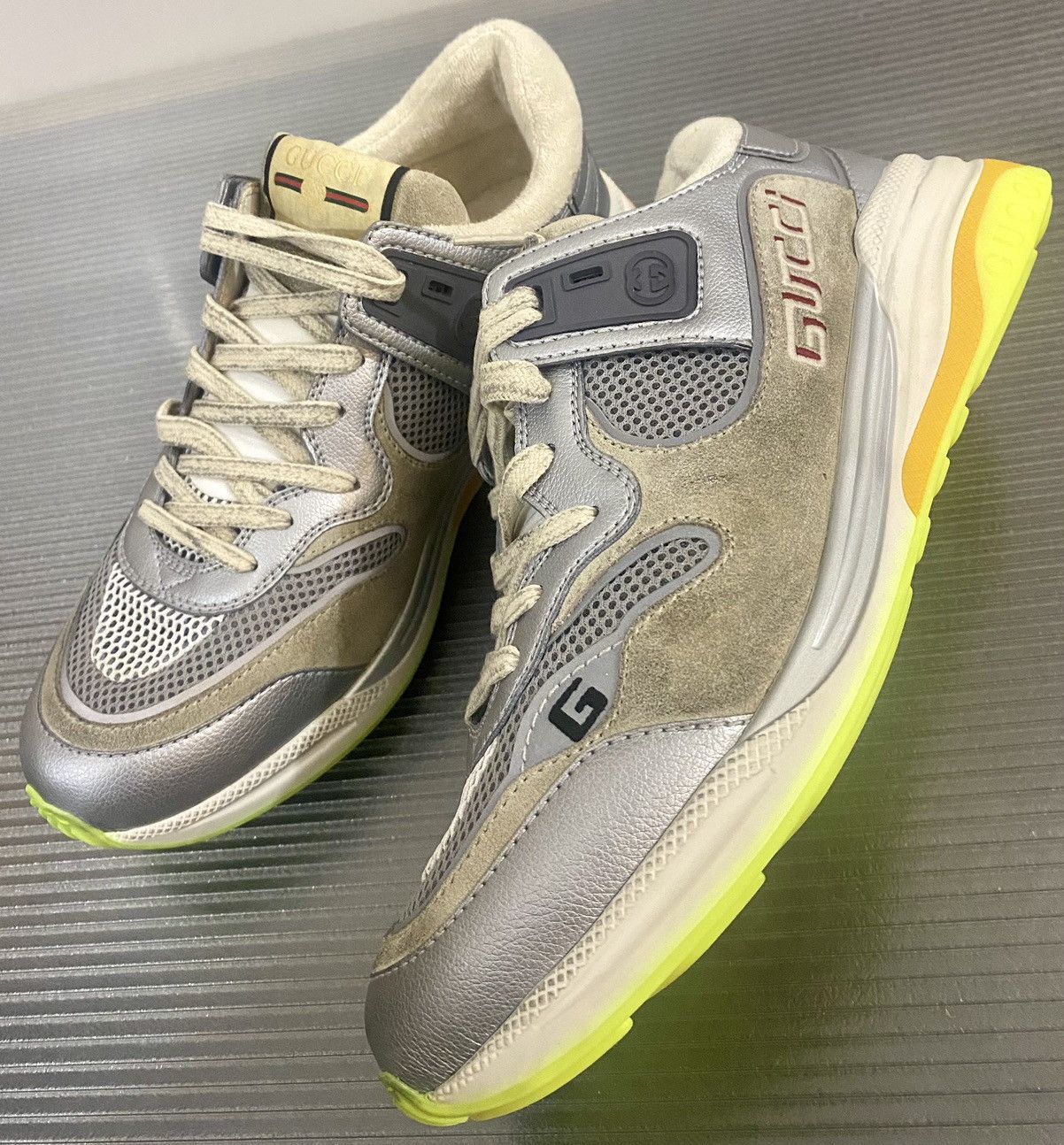 Gucci Gucci 🇮🇹 Lavaredo Fab grey Ultrapace sneakers 9uk NEW Size US 10 / EU 43 - 12 Thumbnail