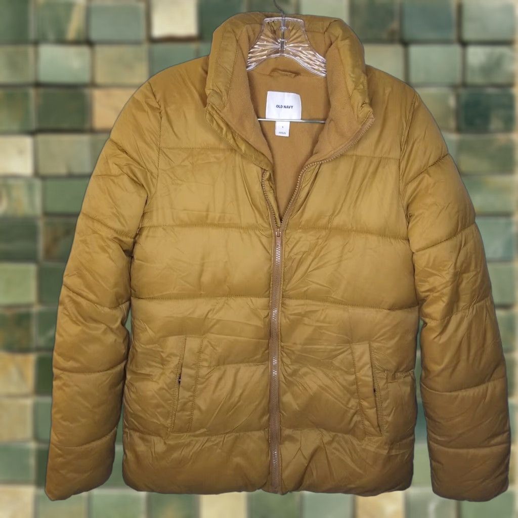 Old Navy OLD NAVY Puffer Jacket Yellow Full Zip Women's Size Small S Nylon Warm Winter Coat Women Size S / US 4 / IT 40 - 1 Thumbnail