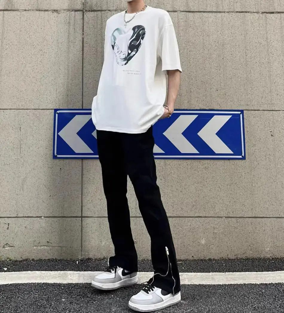 Japanese Brand Straight zipper split micro flared jeans Size US 28 / EU 44 - 5 Thumbnail
