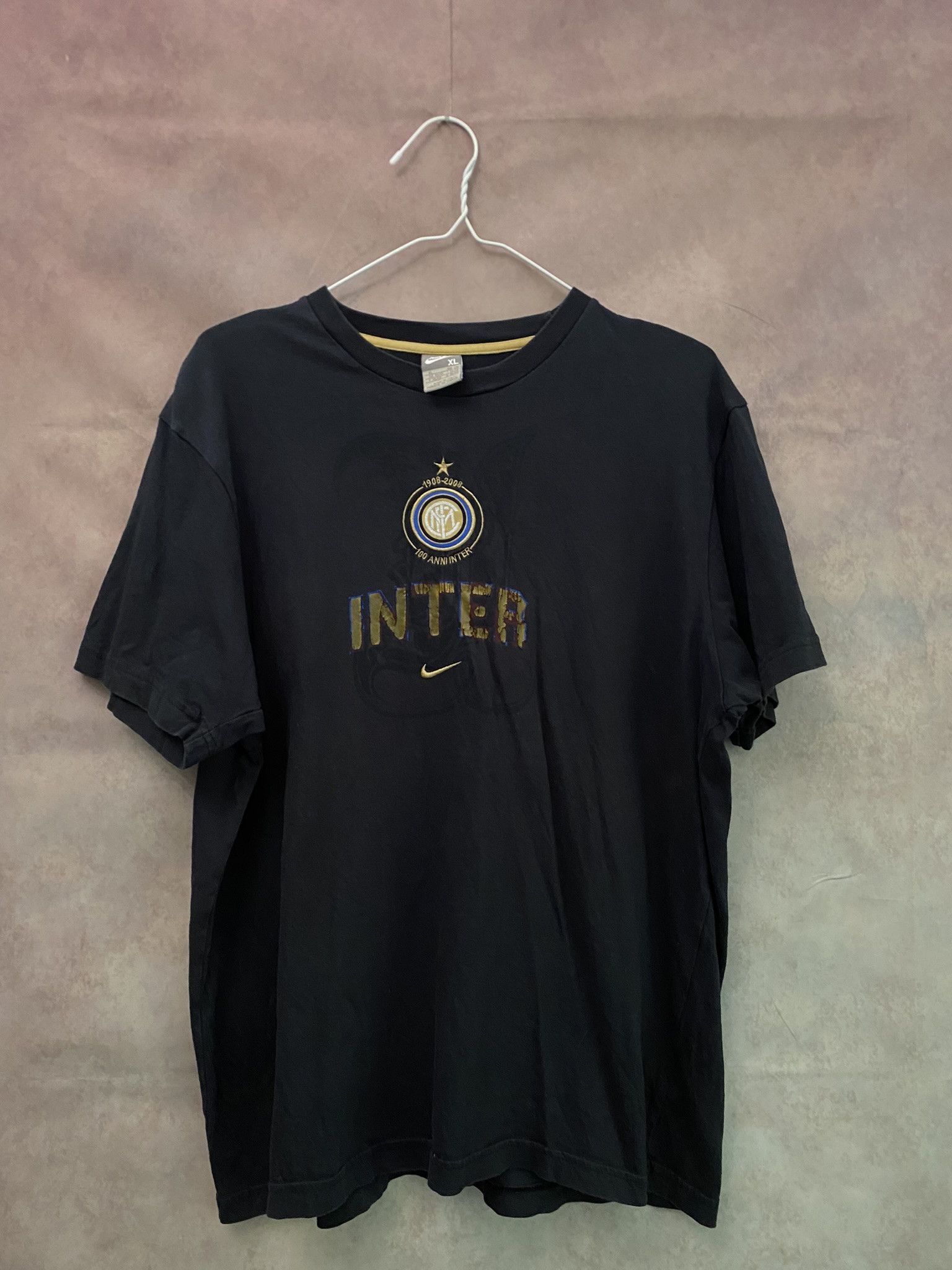 Nike × Vintage Nike Inter 100 Anni Years of Inter Football Vintage Size US XL / EU 56 / 4 - 1 Thumbnail