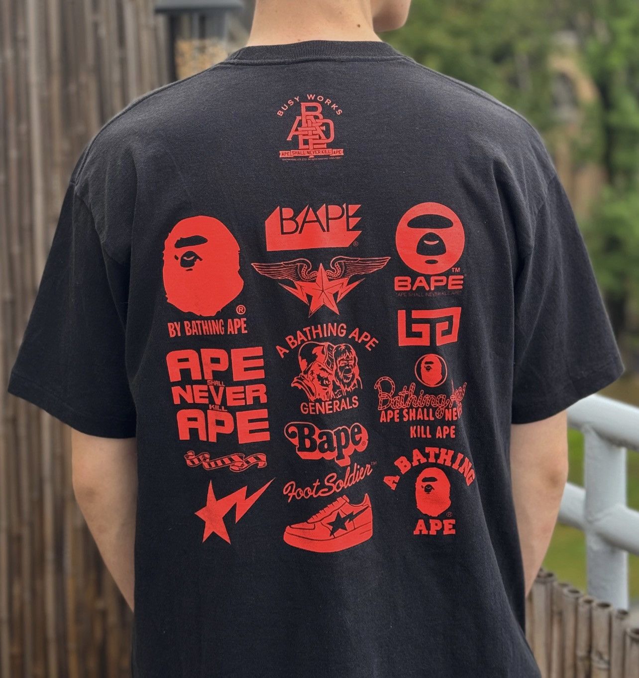 Bape Bape rare Authentic Short Sleeve T-Shirt Size US L / EU 52-54 / 3 - 1 Thumbnail