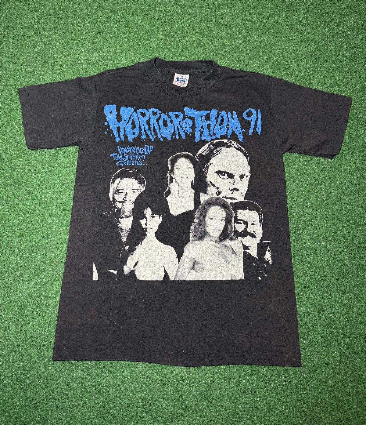 Vintage Vintage 90s Horror Thon B Movie Scream Queens RARE T Shirt Size US M / EU 48-50 / 2 - 1 Thumbnail