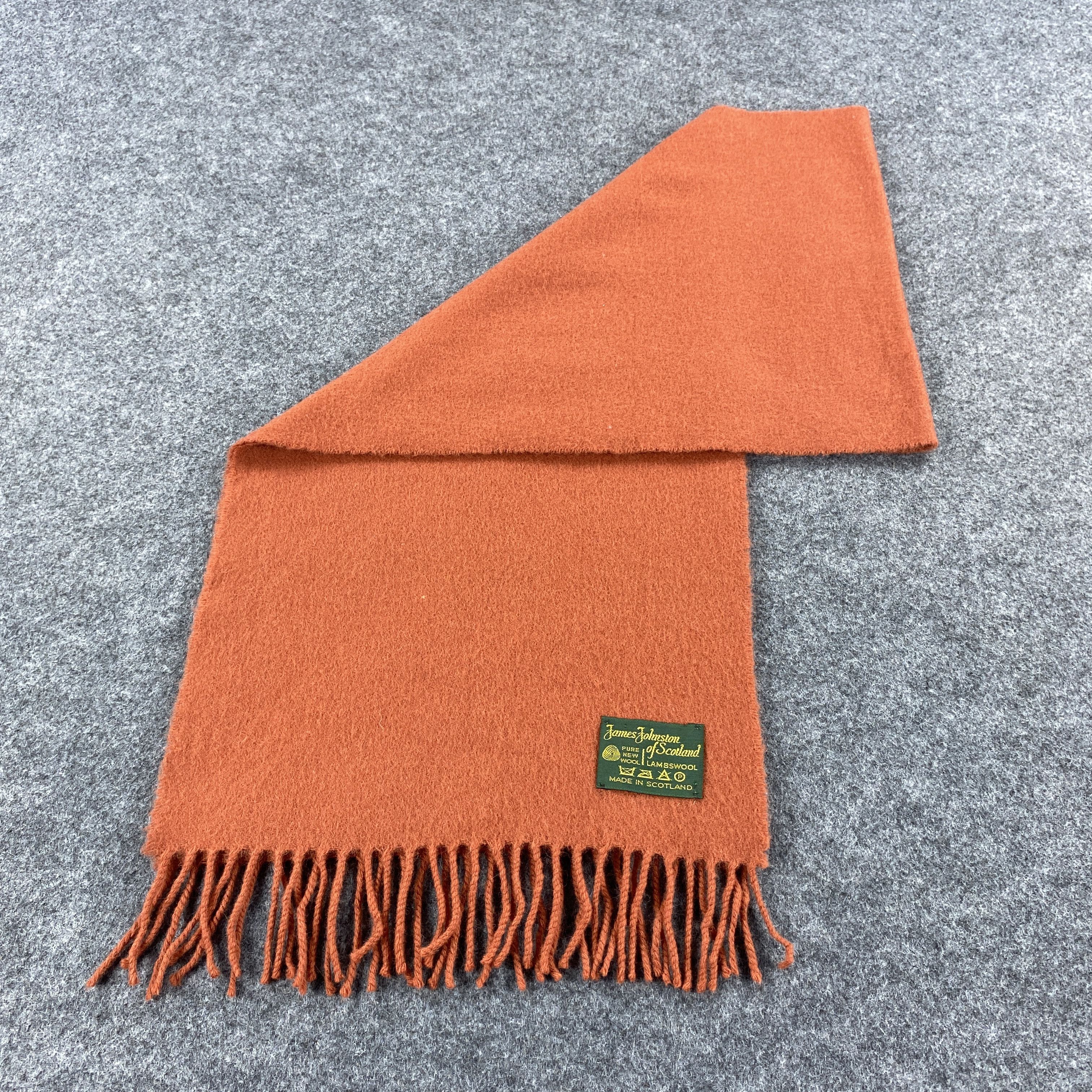 Vintage James Johnston Scarf # Muffler # Neckwear # z # D514 Size ONE SIZE - 5 Thumbnail