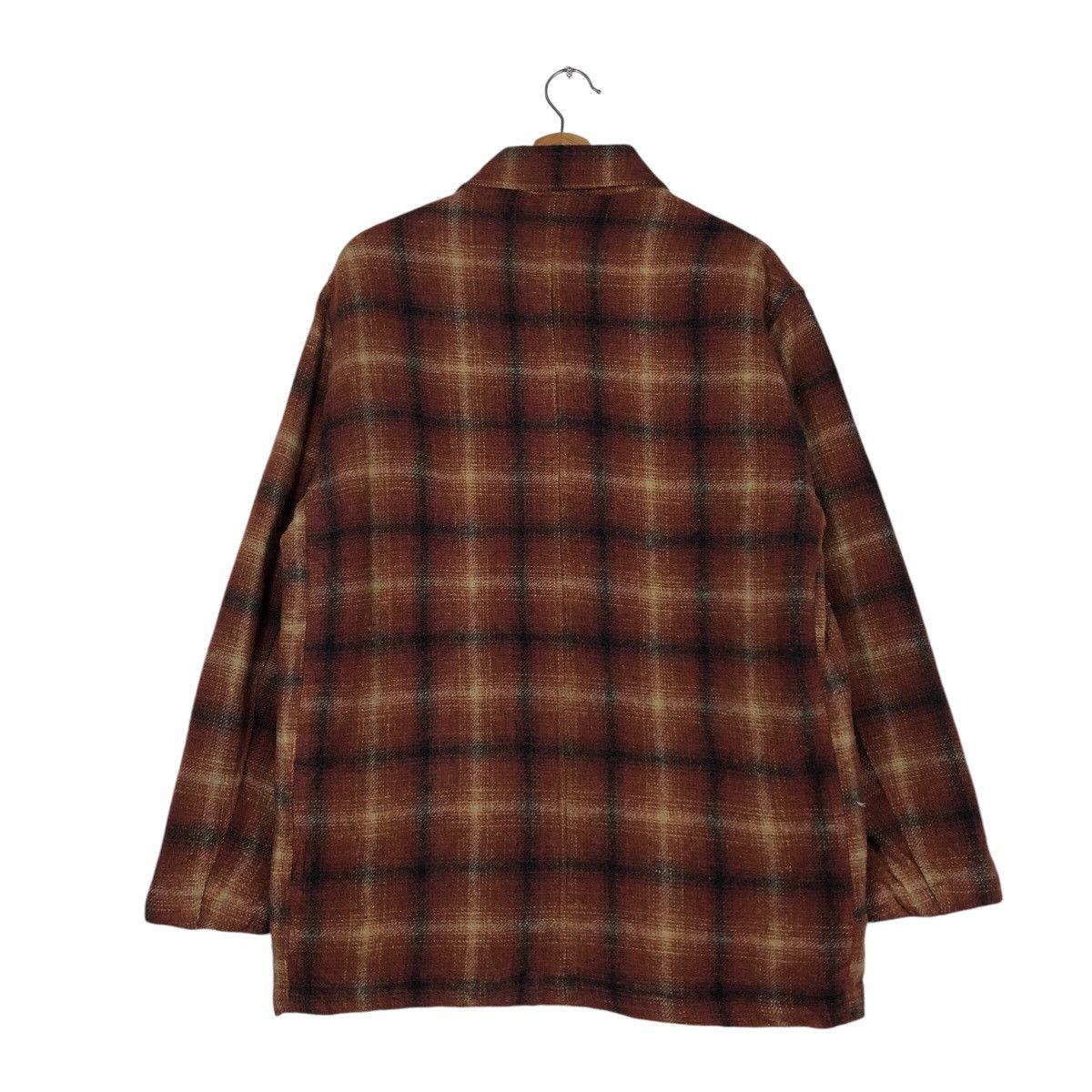 Japanese Brand 📌Vintage Wool Worker Jacket Zipper Crescent Max Tartan Size US M / EU 48-50 / 2 - 9 Thumbnail