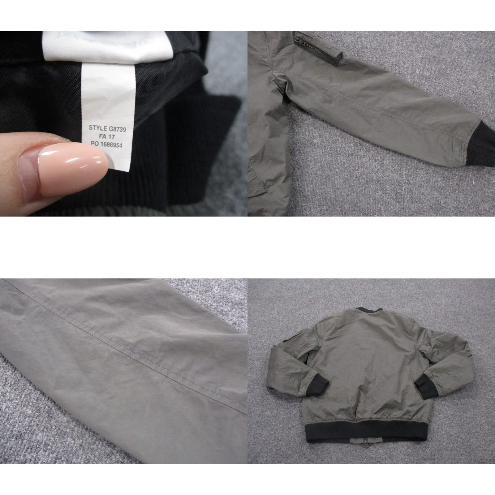 Wallace & Barnes Wallace & Barnes Jacket Mens MT Gray Nylon Athletic Sweater Bomber Sport Outdoors Size US M / EU 48-50 / 2 - 8 Thumbnail