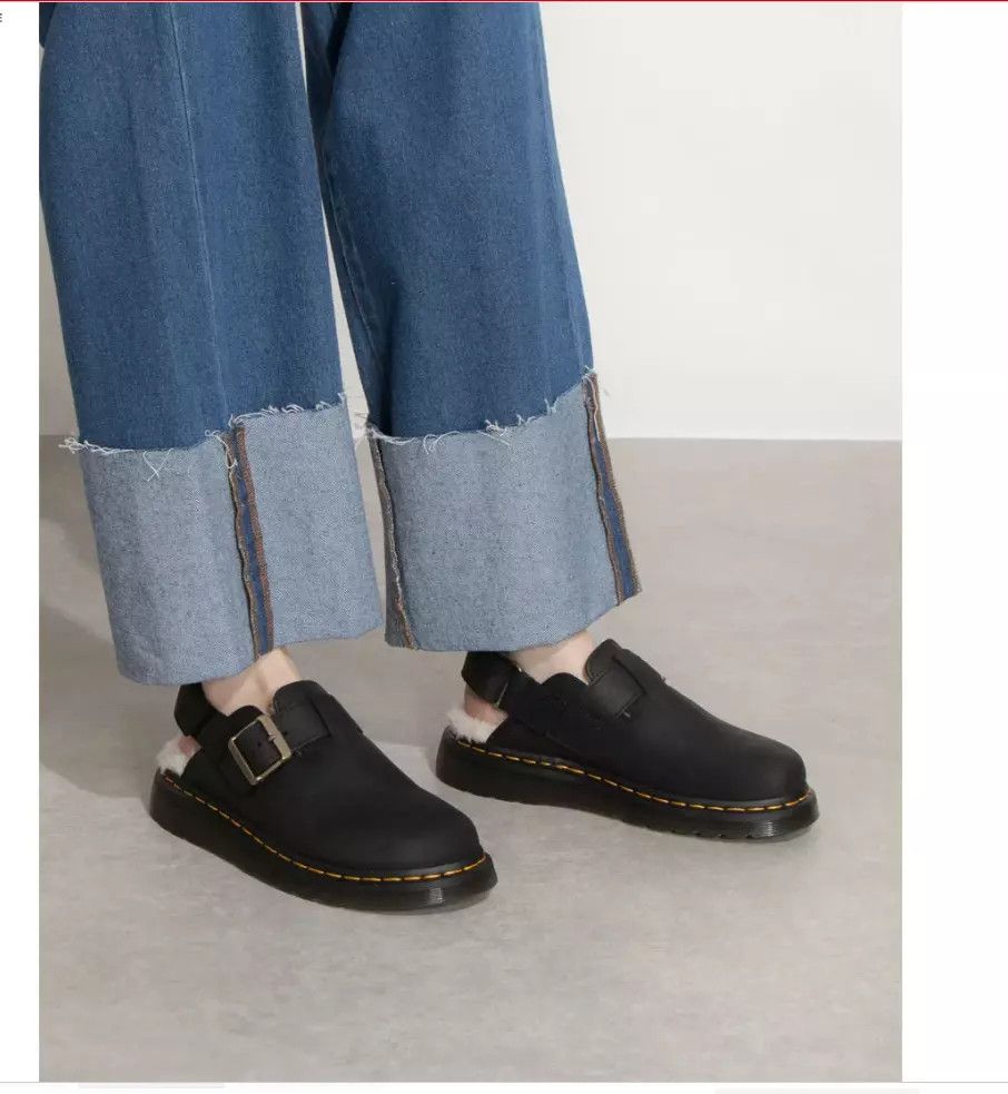 Dr. Martens Jorge II Faux Fur Lined Suede Slingback Mules MSRP$180 WARM & COMFY Dr. Martens Jorge II Faux Fur Lined Suede Slingback Mules  main image 3