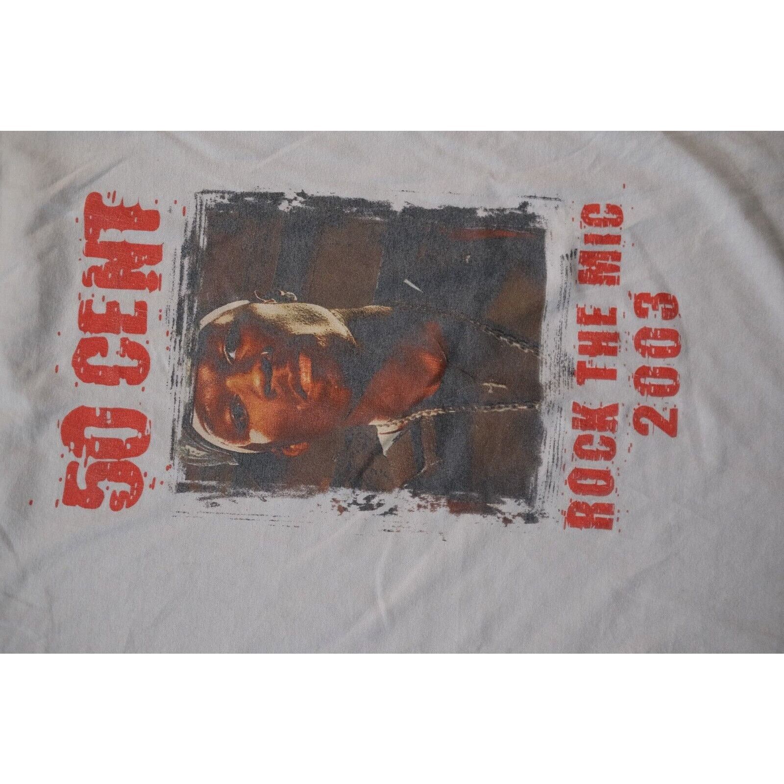 Anvil Vintage 2003 Anvil 50 Cent Rock Mic Fest Shirt XL White RARE Size US XL / EU 56 / 4 - 2 Thumbnail