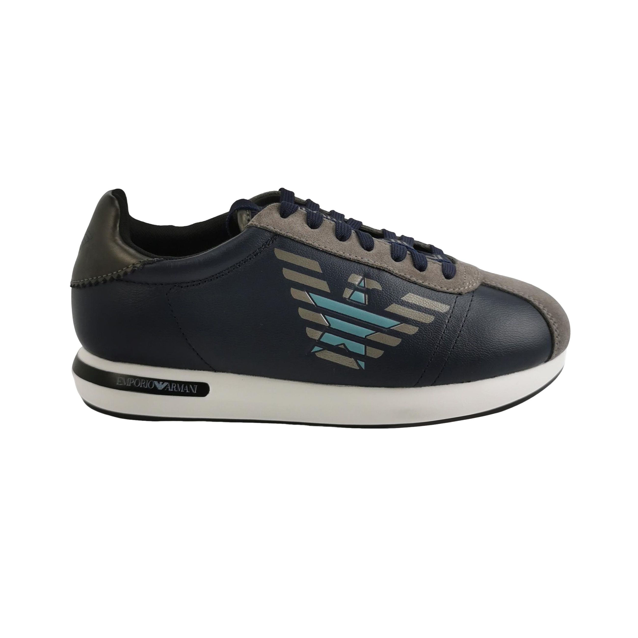 Emporio Armani Emporio Armani Logo Suede Trim Sneakers EU 40 Size US 7 / EU 40 - 1 Thumbnail