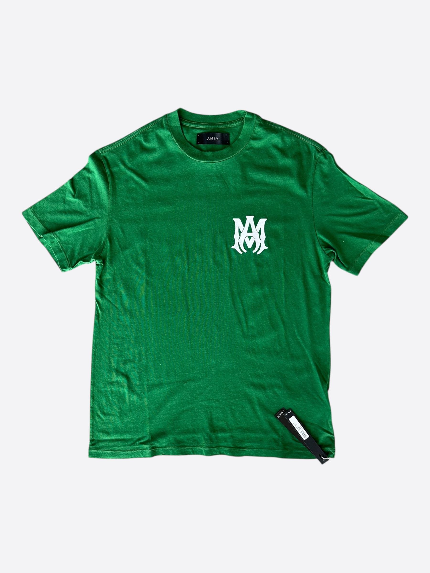 Amiri Amiri Green & White MA Core Logo T-Shirt | Grailed