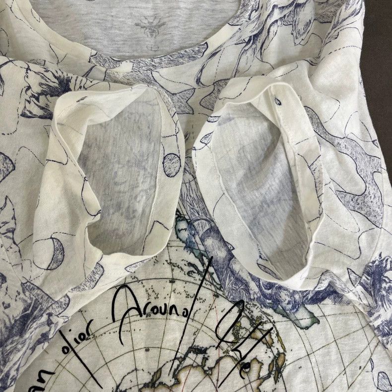 Dior Dior White and blue zoo full print short sleeves Size L / US 10 / IT 46 - 4 Thumbnail