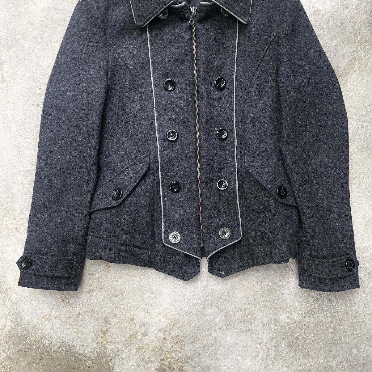 PPFM Archive🔥 PPFM Napolean Bondage Wool Fur Hood grey jacket Size US S / EU 44-46 / 1 - 6 Thumbnail