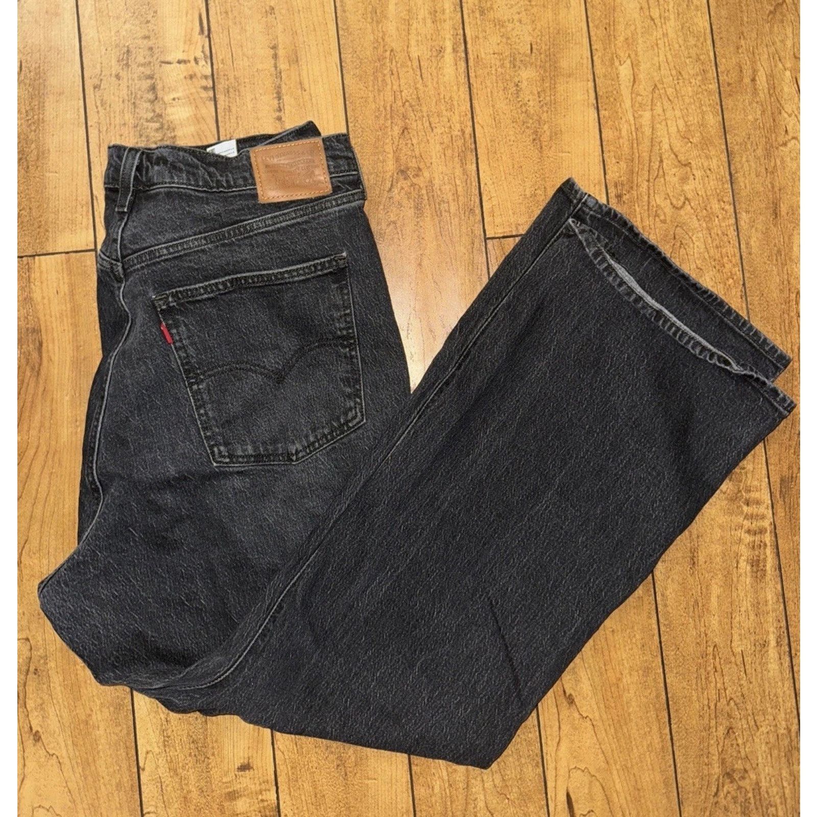 Levi's Levi’s Premium 70s High Flare Denim Jeans Black 16W 38x34 Size 38" / US 16 / IT 52 - 1 Thumbnail