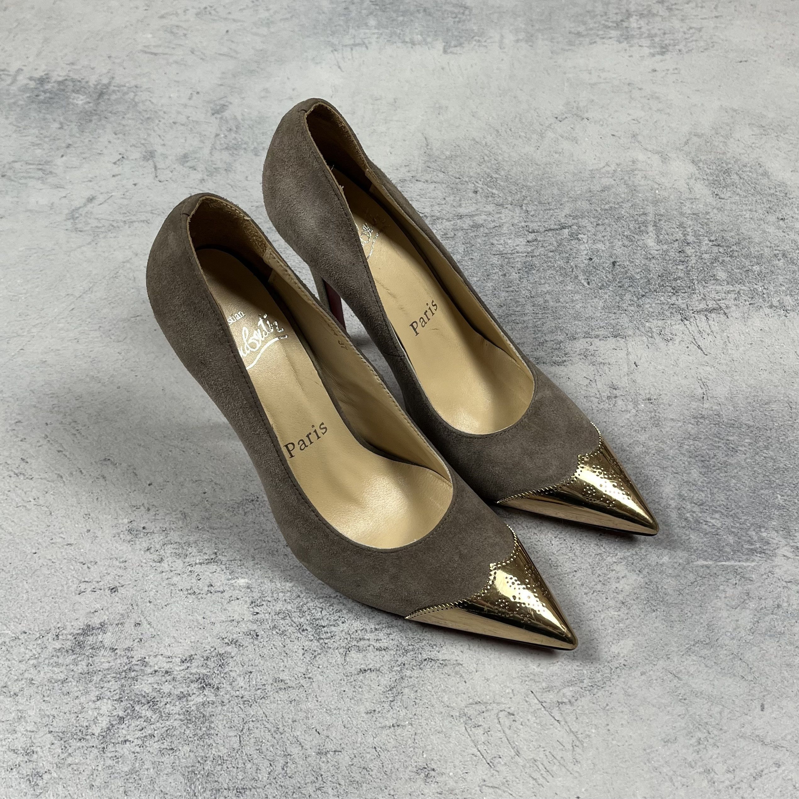 Christian Louboutin Christian Louboutin Suede Heels Size US 6.5 / IT 36.5 - 1 Thumbnail