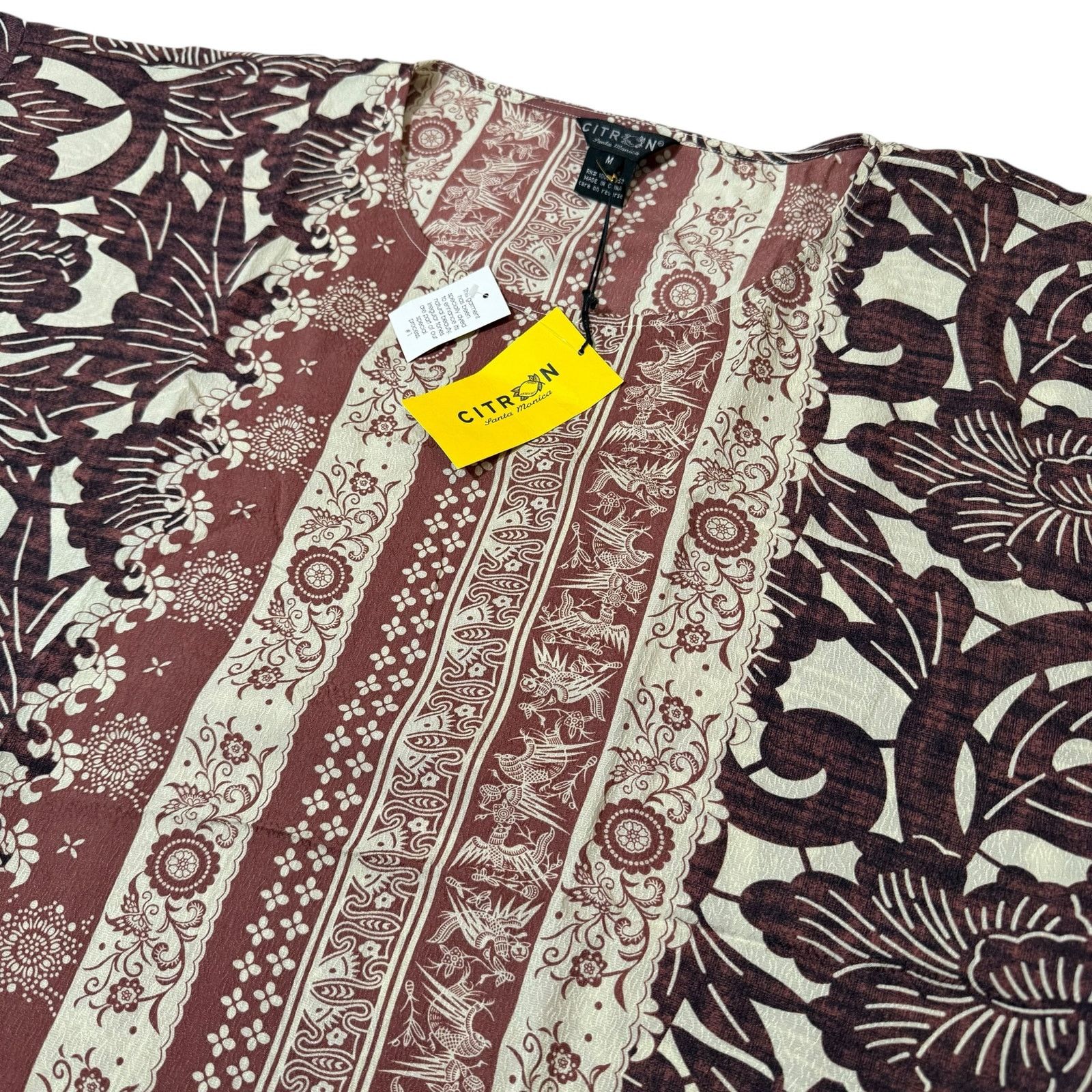 Other NEW Citron Santa Monica Tunic Top Silk Pattern Print Medium Size M / US 6-8 / IT 42-44 - 2 Thumbnail
