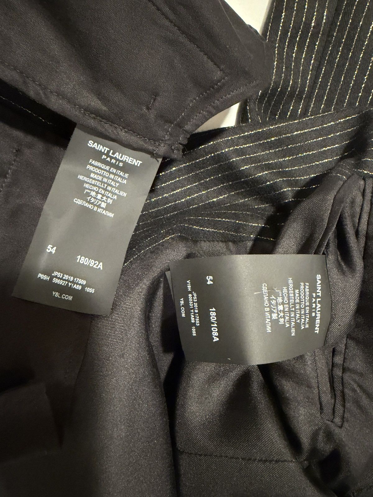 Saint Laurent Paris Saint Laurent mens gold stripes suit. 54/44. $4400 Size 44R - 6 Thumbnail