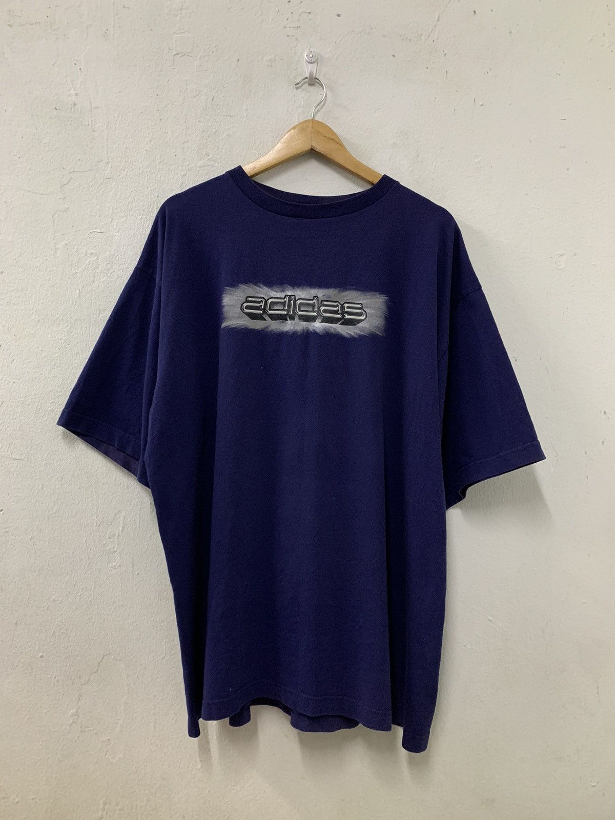 image of Adidas Center Printed Oversize Shirt in Navy Blue, Men's (Size XL)