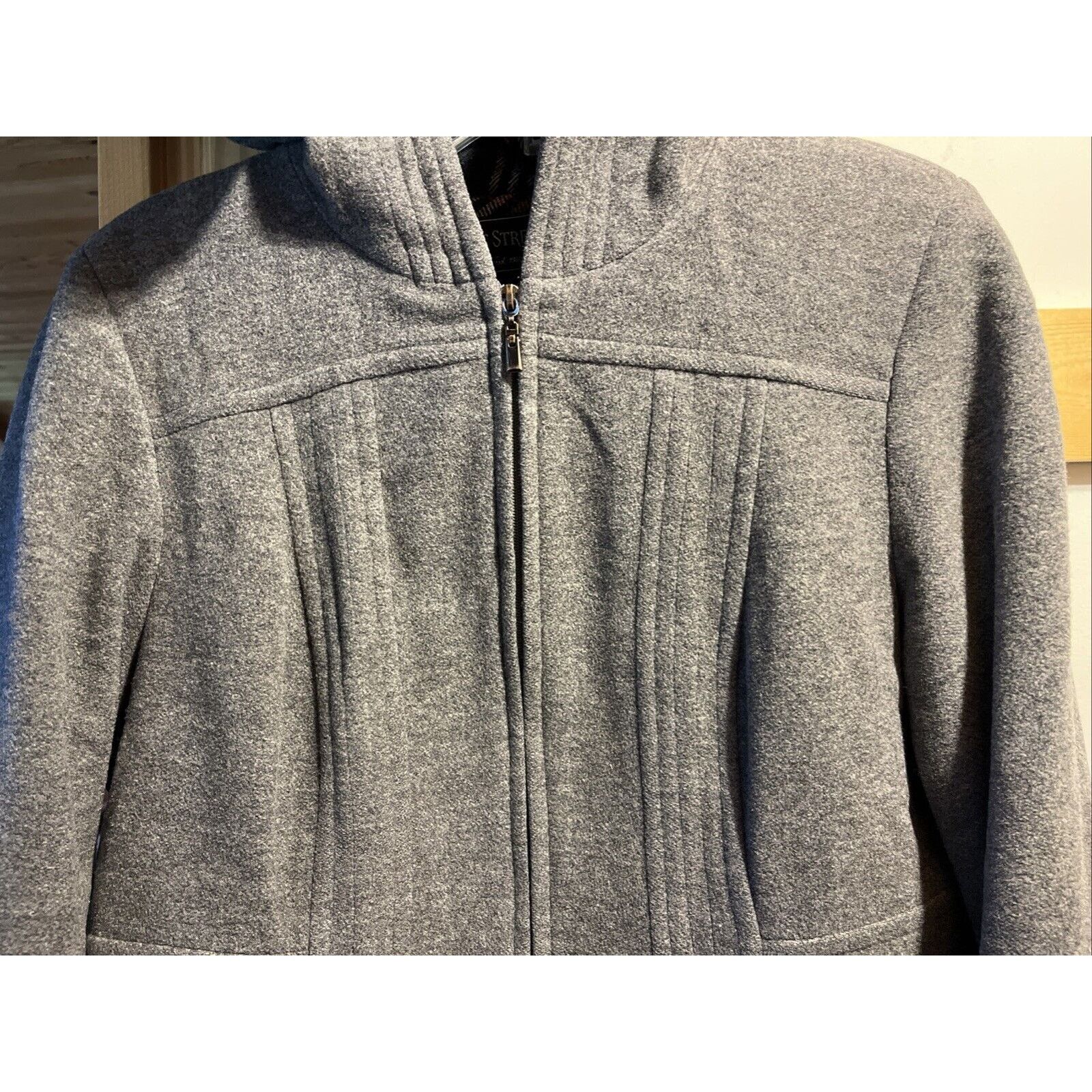 Other Fleet Street Ltd Wool Blend Hooded Coat Jacket Medium Gray Size M / US 6-8 / IT 42-44 - 5 Thumbnail