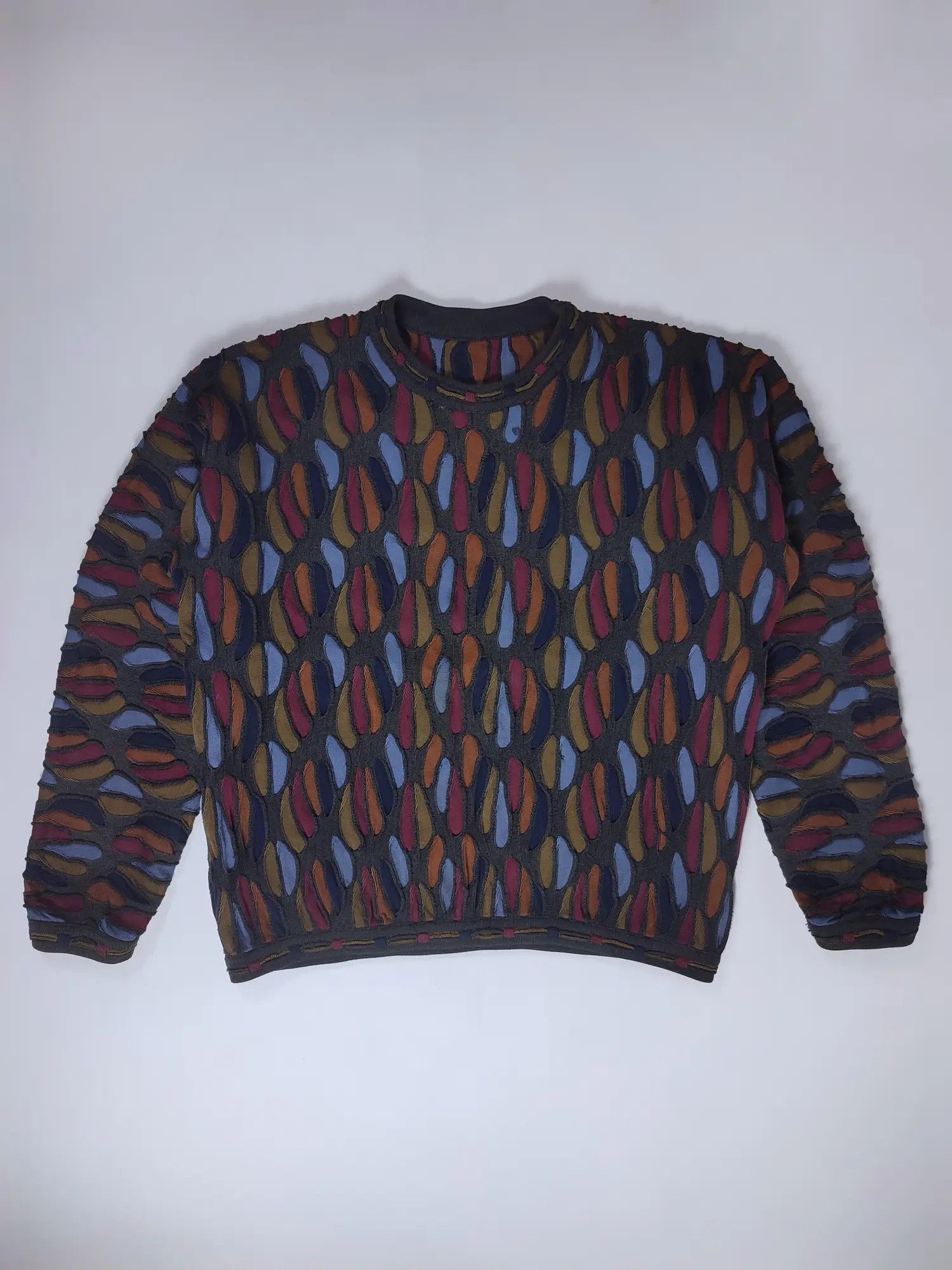 Coogi × Tundra Canada × Vintage Vintage 90’s Tundra Knit Rainbow boxy distressed Sweater Size US M / EU 48-50 / 2 - 4 Thumbnail