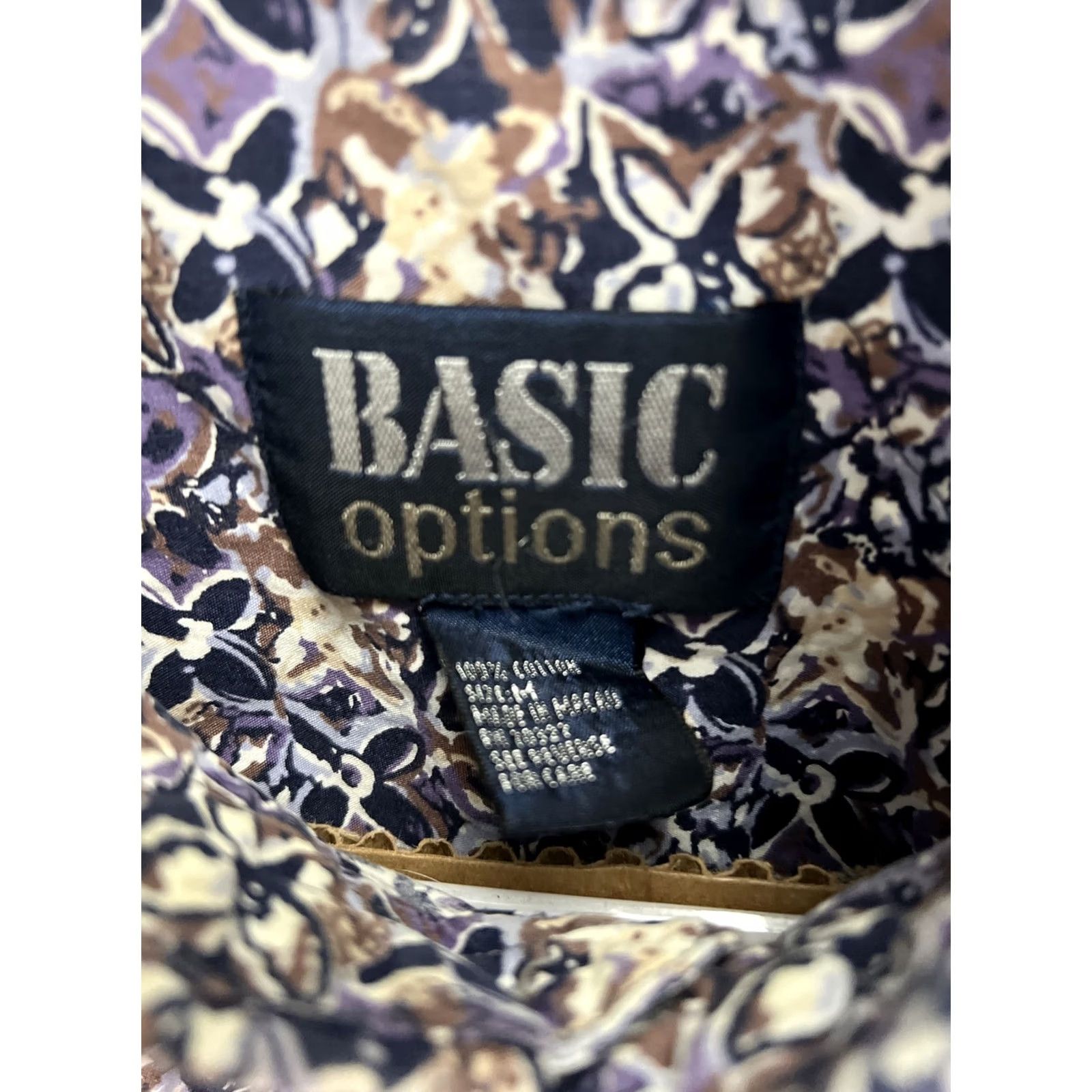 Vintage VINTAGE Basic Options Shirt Men's M Purple Floral Hawaiian Short Sleeve Size US M / EU 48-50 / 2 - 2 Thumbnail