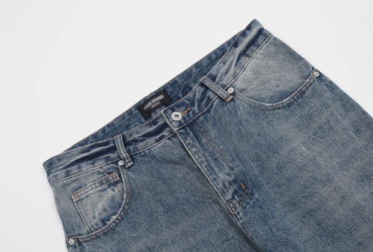 Jean Men's oversize American vintage washed distressed jeans Size US 32 / EU 48 - 3 Thumbnail