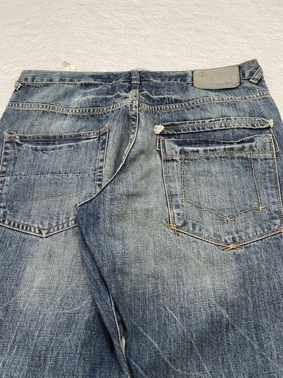 Le Grande Bleu (L.G.B.) Zara Vintage Mudwash Denim Y2K Size US 34 / EU 50 - 9 Thumbnail
