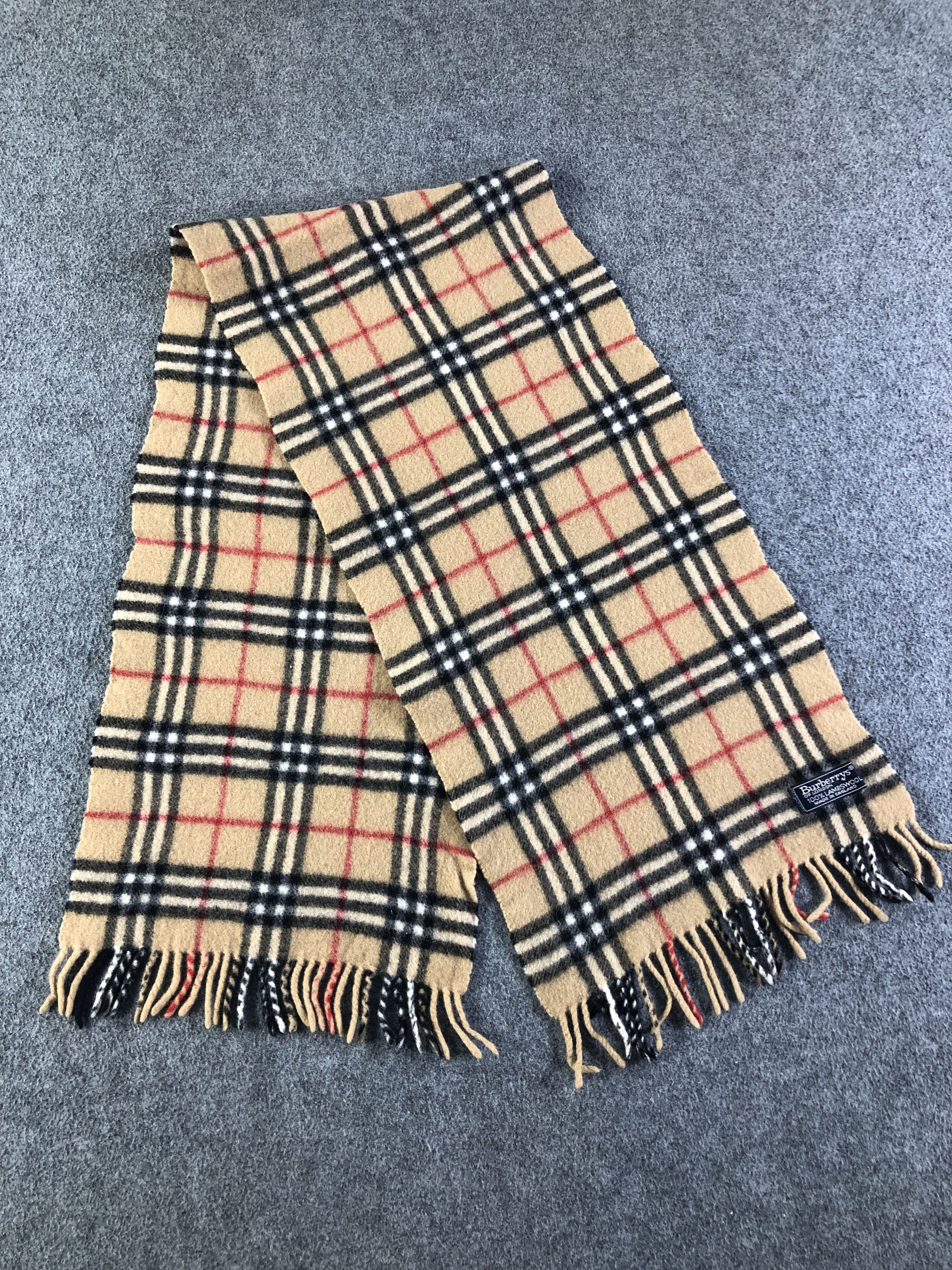 Burberry Burberrys Lambswool Scarf / Muffler / Neckwear SS1364 Size ONE SIZE - 2 Thumbnail