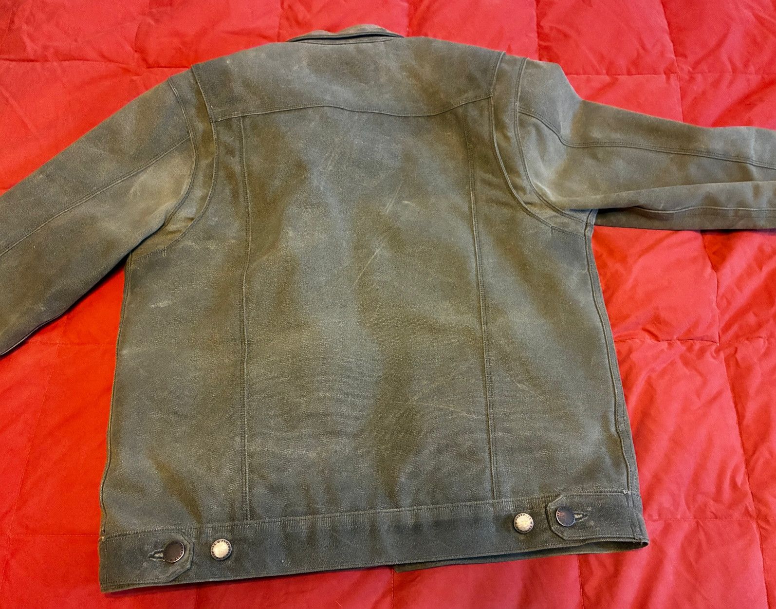 Freenote Cloth Riders Jacket; Heavy Waxed Canvas; Tobacco; Wool Lined Size US M / EU 48-50 / 2 - 3 Thumbnail